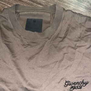 Givenchy Chocolate Brown Tee with Embroidered Detail